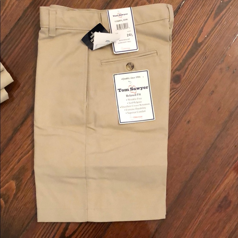 - Boys khaki school shorts, size 9